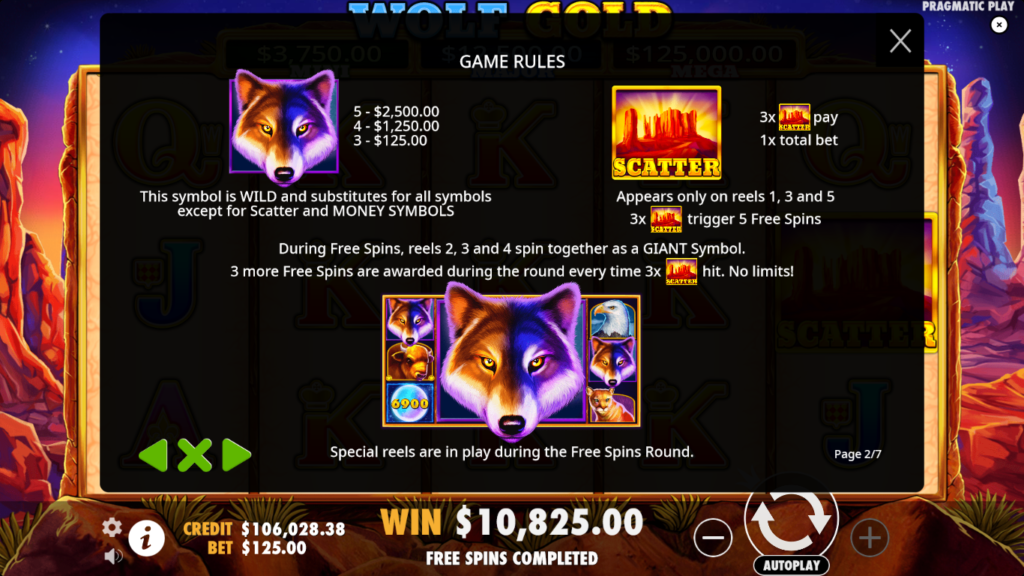 Wolf Gold slot features review